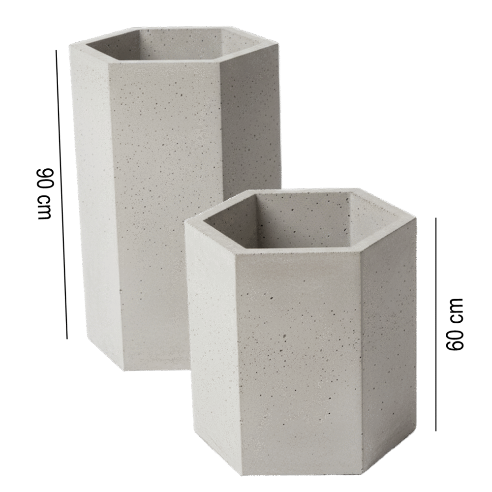 Macetero hexagonal hormigones bull